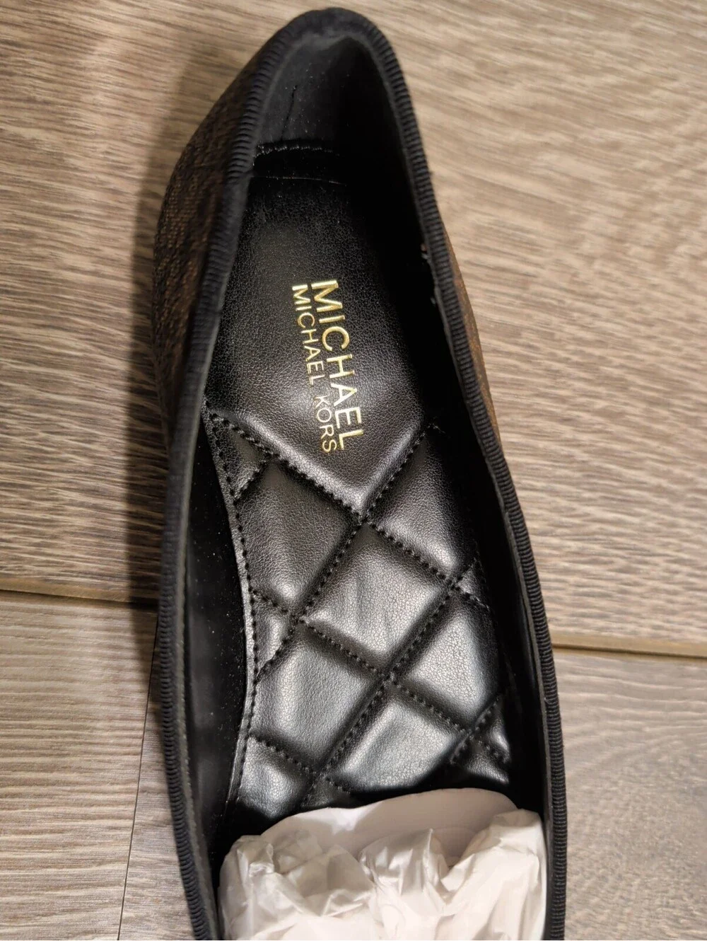 Michael Kors Nori Flex Flat Signature Monogram Shoe SZ 6 NIB